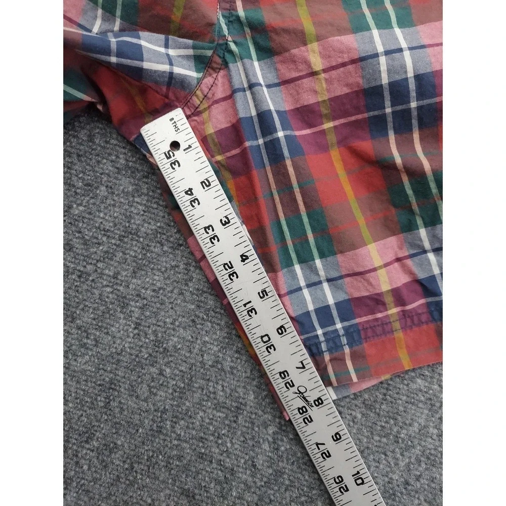 Polo Ralph Lauren Sport Swim trunks Mens Large Red Tartan Plaid Beach Pony